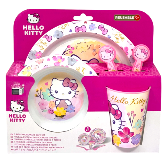 Set Porta Merenda 5 pz Hello Kitty