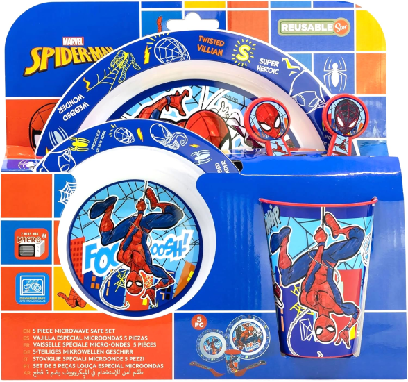 Set Porta Merenda 5 pz Spiderman