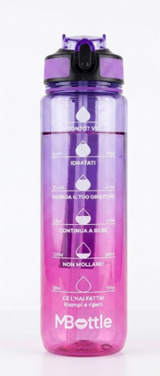 Borraccia 1000 ml Viola/Rosa Motivazionale Mille Baci