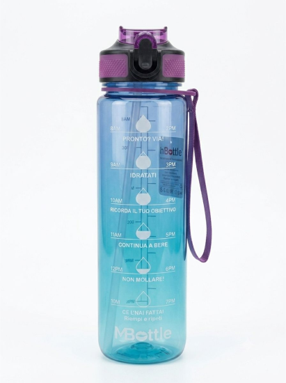 Borraccia 1000 ml Viola/Celeste  Motivazionale Mille Baci