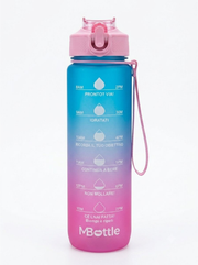 Borraccia 1000 ml Opaca Blu/Rosa Motivazionale Mille Baci