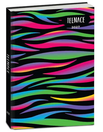 Diario Pocket 16M Zebrato Colorato Teenace