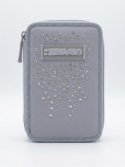Astuccio 3 zip Azzurro Polvere Glitzcute Seven
