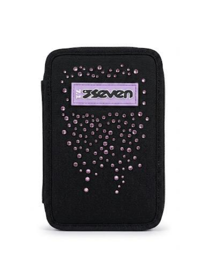 Astuccio 3 zip Nero/Lilla Glitzcute Seven