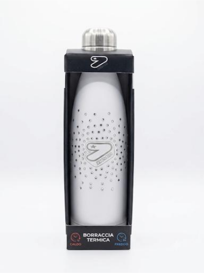 Borraccia Acciaio 500ml Bianca Glitzcute Seven