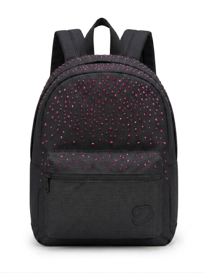 Zaino Round XS Nero/Rosa Glitzycute Seven