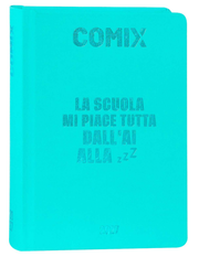 Diario 16M Mini Turchese Comix