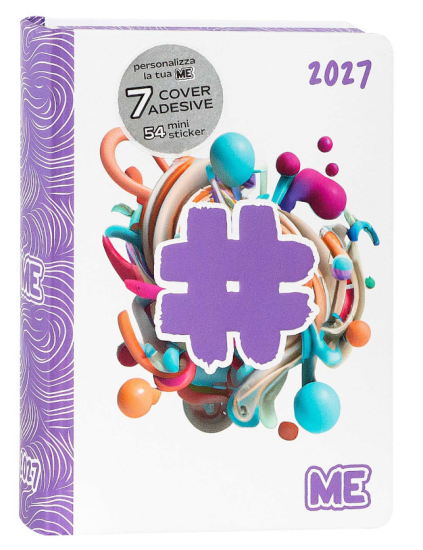 Diario Medium 16M Hashtag Lilla Color #Me