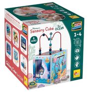 Montessori Wood Sensory Cube The Ocean Lisciani
