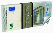 Blocco Notes 80x155 mm Banconota Copy 5 Euro (70 Fogli)
