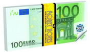 Blocco Notes 104x187 mm Banconota Copy 100 Euro (70 Fogli)