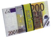 Blocco Notes 105x199 mm Banconota Copy 200 Euro (70 Fogli)