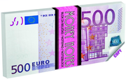 Blocco Notes 108x209 mm Banconota Copy 500 Euro (70 Fogli)