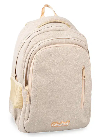 Zaino Scuola Oro Glitter Colourbook