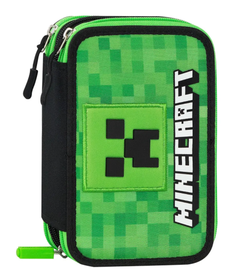 Astuccio 3 Zip Pixel Minecraft