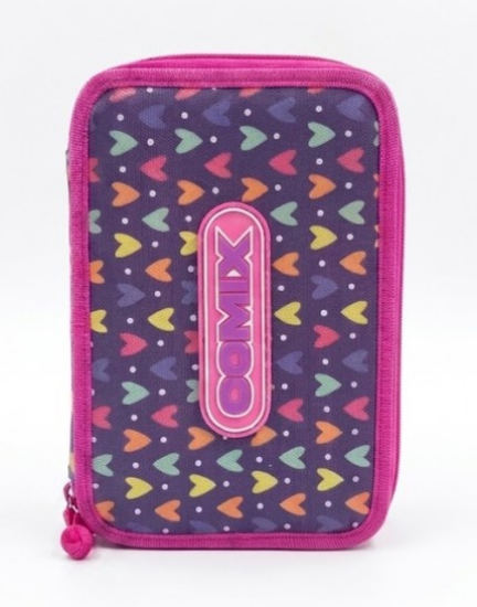 Astuccio 3 Zip Graphic Heart Easy Comix