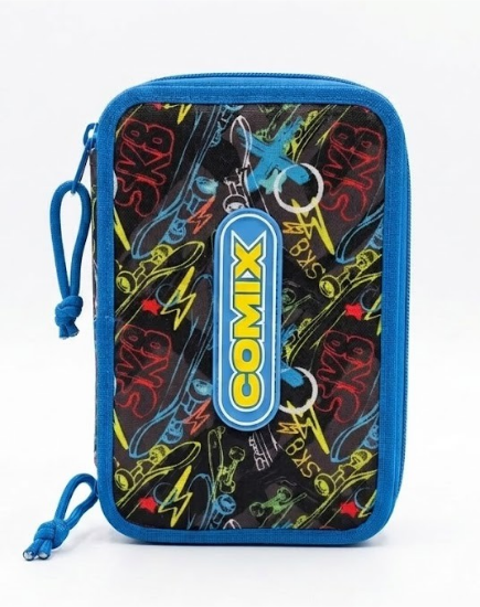 Astuccio 3 Zip Graphic Skate Easy Comix
