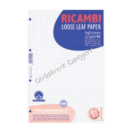 Ricambi Colorati A5 per Copertina ad Anelli Pigna