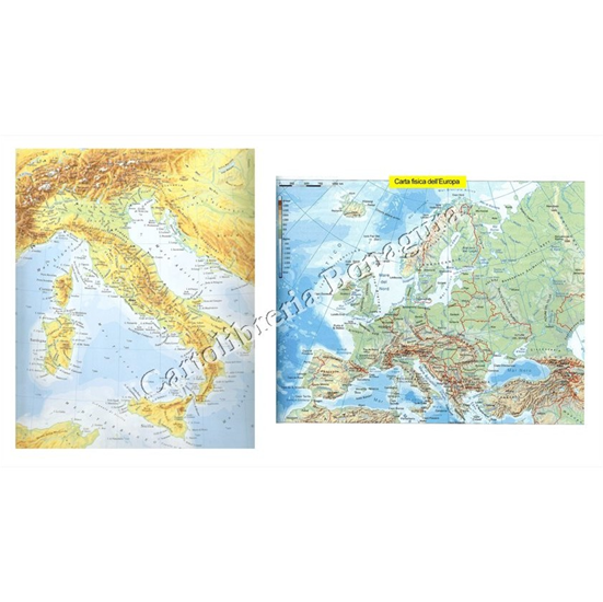 Cartina Geografica Fisica/Politica Plastificata