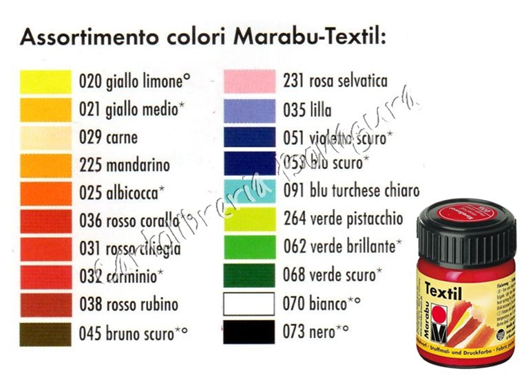 Colore per Tessuti Textil 15ml Marabu