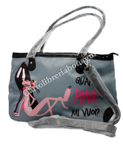 Borsa C/Tracolla Grigio Pantera Rosa