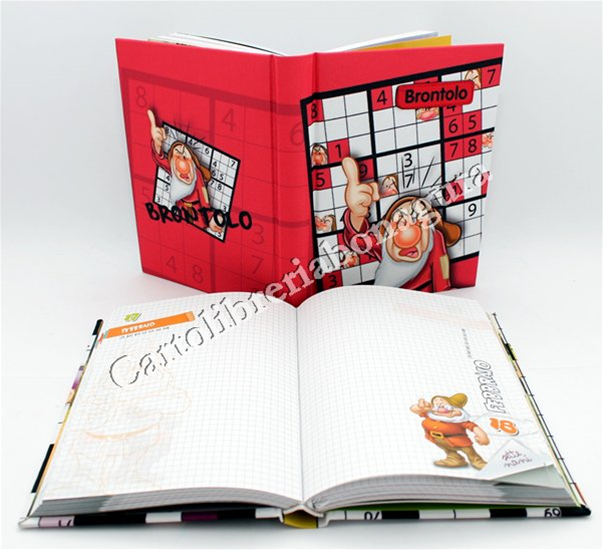 Diario Free One 12M Rosso Tessuto Sette Nani Fashion