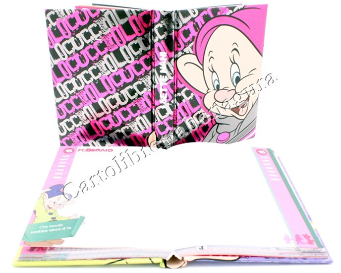 Diario Pocket 12M Cucciolo Nero Sette Nani Classic