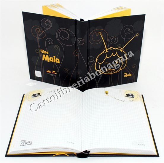 Diario Pocket 12M Nero Ape Maia Teen