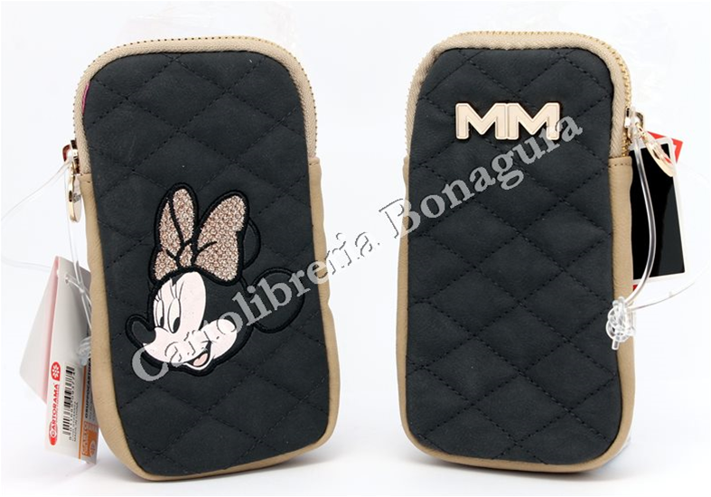 Porta Smartphone Nero Minnie Matelasse