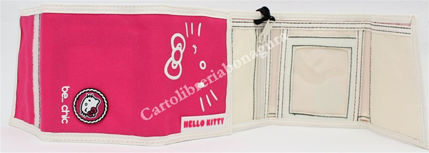 Portafoglio 3 Ante Fucsia/Bianco Hello Kitty Humor