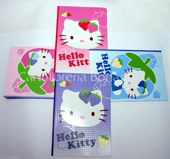 Quad. Maxi Rig. Q - Quadretti Con Margine Per 3-4-5 elementare medie e superiori C/Stikers Hello Kitty