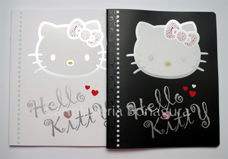 Quad. Medium Rig. 1 Rigo Senza Margine Per 4-5 elementare medie e superiori Hello Kitty Brillant