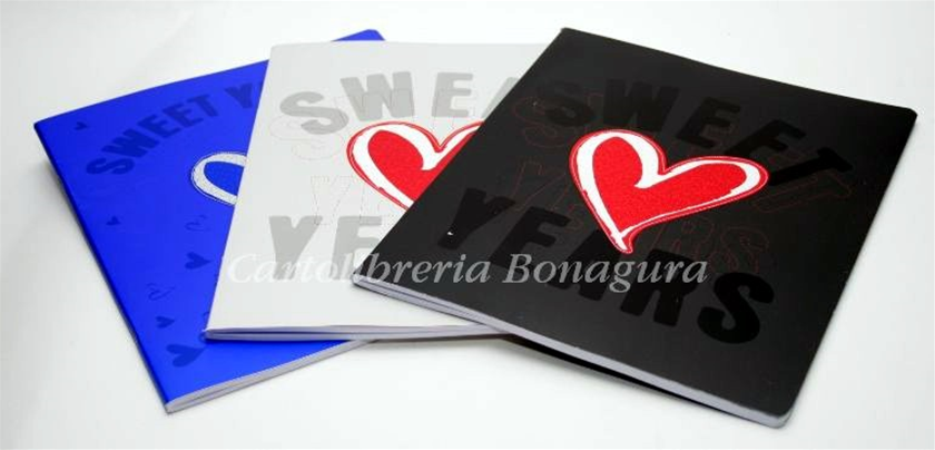 Quad. Medium Rig. 5MM - Quadretti Senza Margine Per 3-4-5 elementare medie e superiori Sweet Years  For