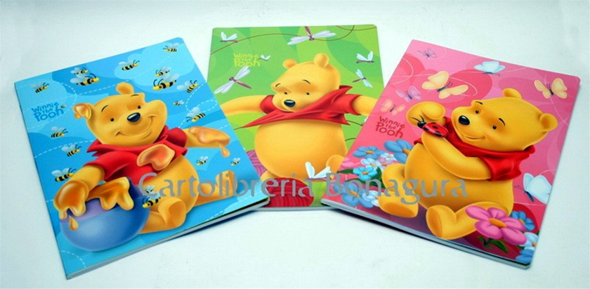 Quad. Standard Rig. C - 1 Rigo Con Margine Per 4-5 elementare medie e superiori Winnie The Pooh