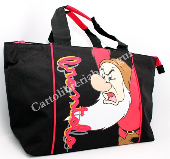 Shopper Big Brontolo Nero Sette Nani Classic