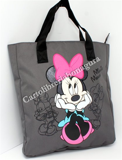 Shopper Big Grigio Mickey E Minnie Fashion
