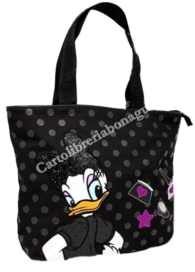Shopper Orizzontale Nero Daisy