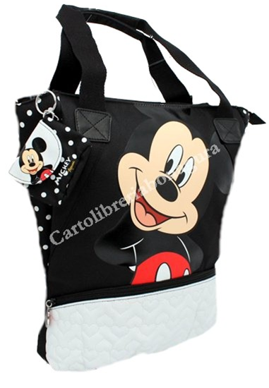 Shopper Porta Pc Nero Mickey & Minnie Fashion