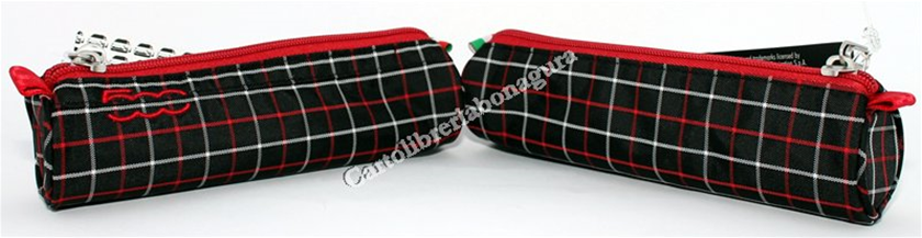 Tombolino Nero/Rosso Fiat 500 Check