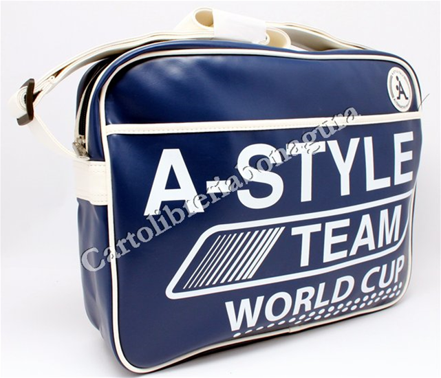 Tracolla Orizz. Blu Ecopelle A-Style