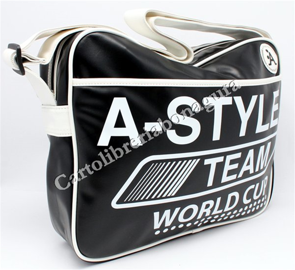 Tracolla Orizz. Nero Ecopelle A-Style