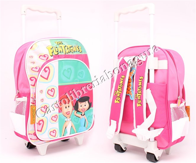 Zaino Trolley Bianco Flinstones Importazione Spagnola