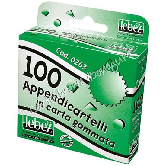 Appendicartelli in Carta Gommata (conf.100) Lebez