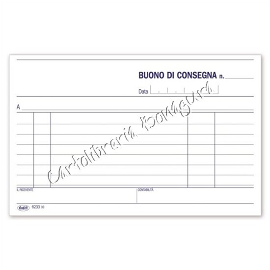 Blocco Buoni Di Consegna 12 x 16,5 cm