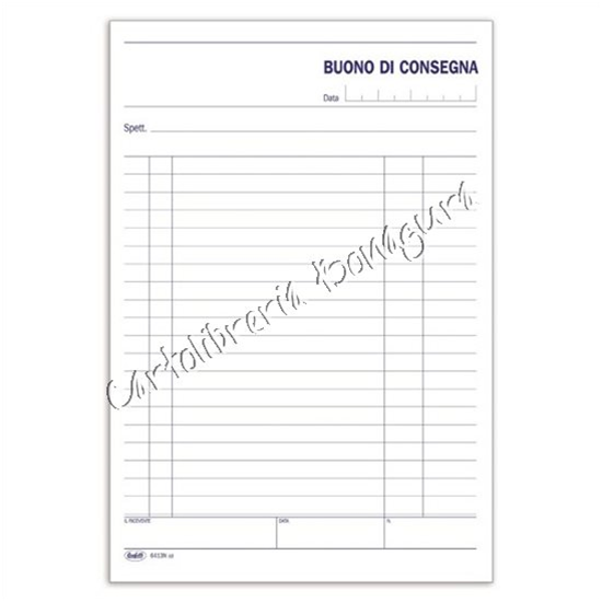 Blocco Buoni Di Consegna 16,5 x 24 cm