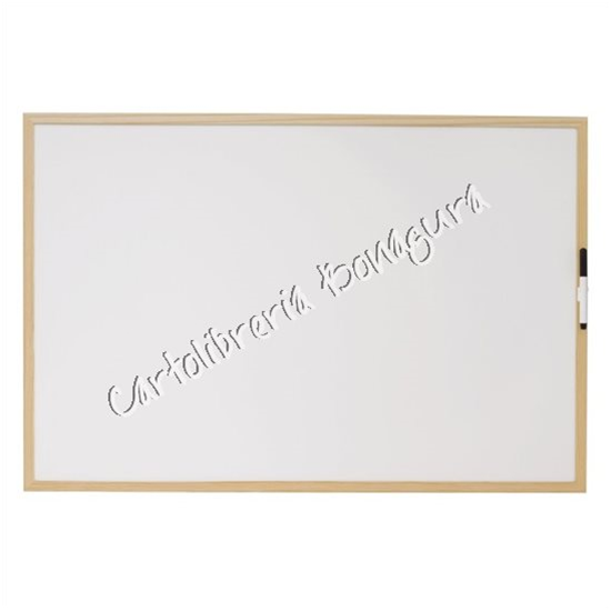 Lavagna Magnetica Bianca con Cornice in Legno