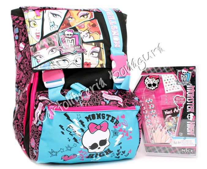 Zaino Sdopp.Le Big C/Monster Nails Bianco Monster Hig