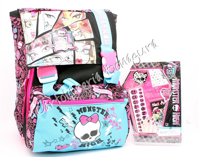 Zaino Sdopp.Le Big C/Monster Nails Fucsia/Nero Monster Hig