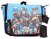 Messenger Estensibile Nero/Azzurro Pop Comix Limited
