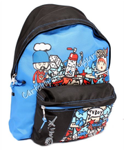 Zaino Americano Nero/Azzurro Pop Comix Limited